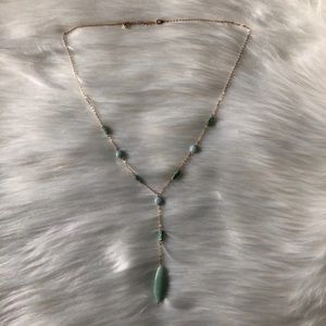 Drop stone necklace